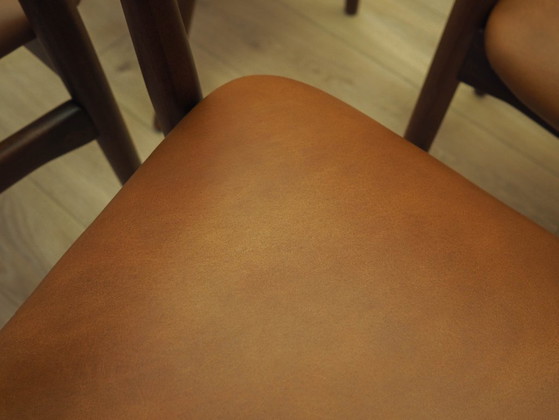 Image 1 of Set van zes teakhouten stoelen, Deens design, jaren 70, gemaakt in Denemarken.