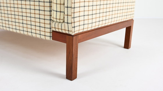 Image 1 of Canapé vintage, tapisserie en laine et teck. Danemark, C.1960