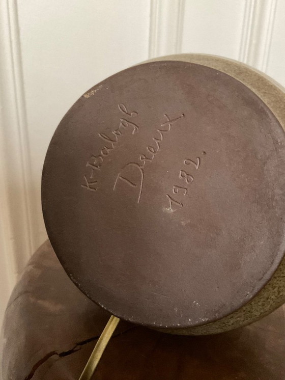 Image 1 of Lampe en céramique artisanale signée Balogh – Atelier de Dreux