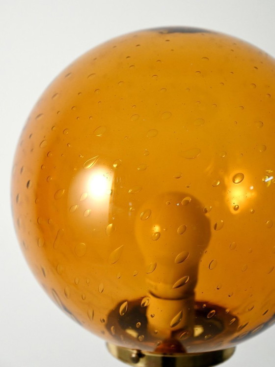 Image 1 of Lampada da terra in vetro color teak e ambra