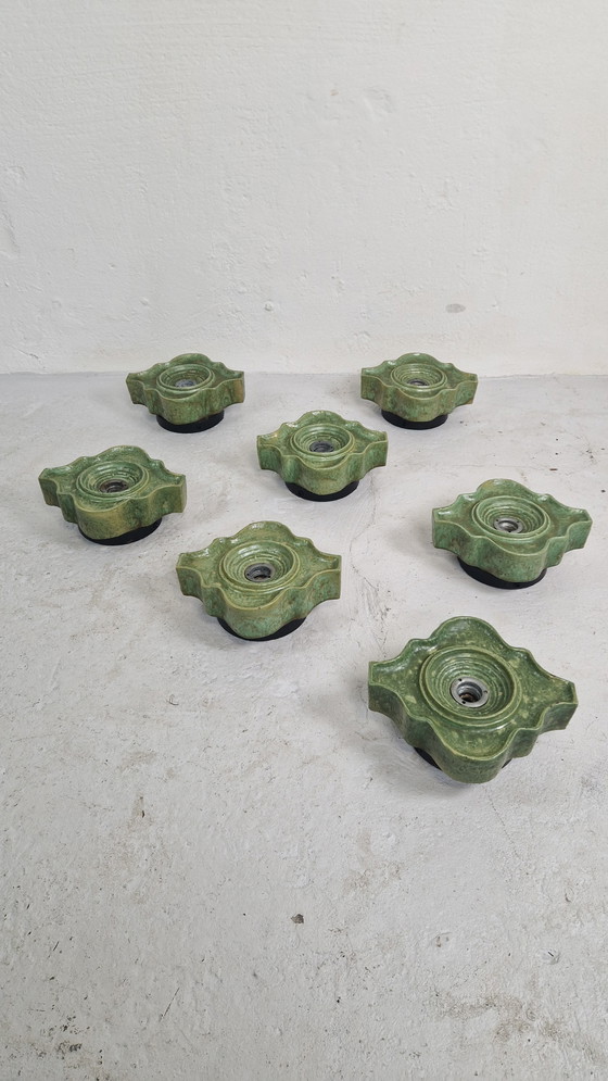 Image 1 of 7 appliques murales ou lampes de table allemandes en céramique des années 1970