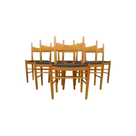 Image 1 of Set of 6 Dining Chairs by Illum Wikkelso for H. Vestervig Eriksen - 1960s