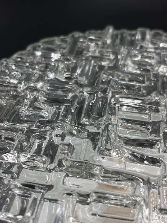 Image 1 of Molded glass ceiling light with relief