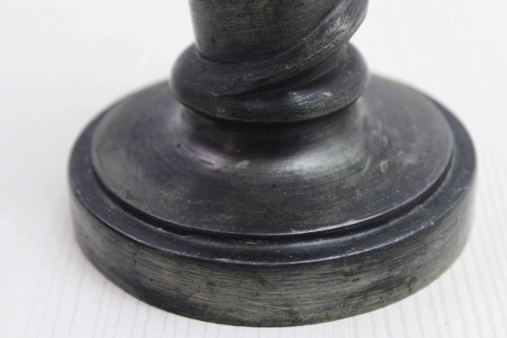 Image 1 of Schlangenleuchter aus Zinn im Jugendstil von J. Buchs, frühes 20. Jahrhundert