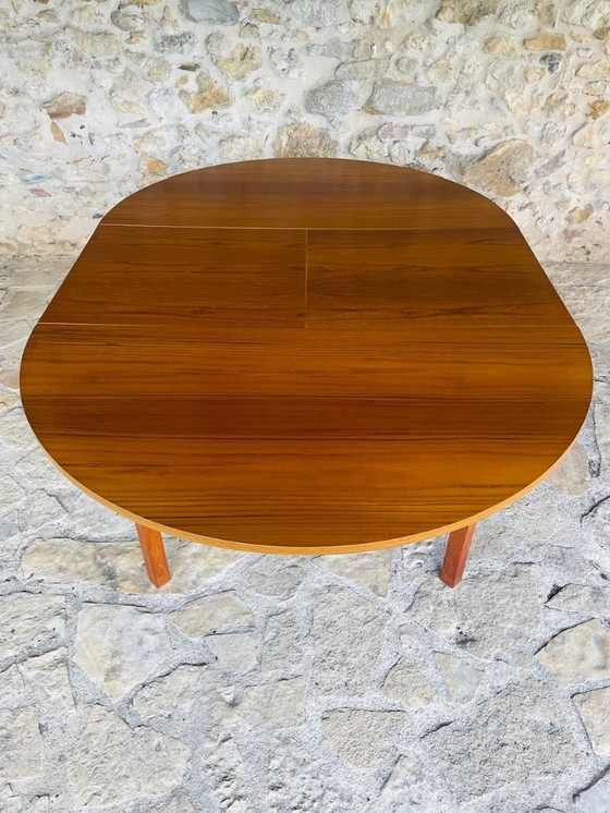 Image 1 of Mid-Century Extendable Teak Dining Table with Butterfly Leaf, By Van Pelt, 1960s