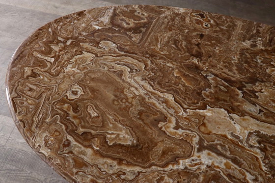 Oval Onyx Marble Dining Table By Angelo Mangiarotti, Italy, 1970s – Iron, Vintage (photo 8 of 14)