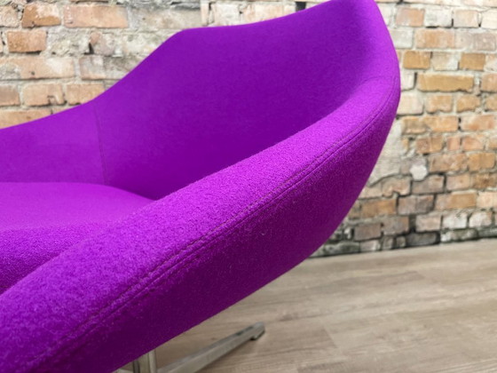Allermuir Open A640, Fuchsia stof | PearsonLloyd, Draaistoelen, Textiel, Metaal, Paars, Modern (foto 10 van 15)