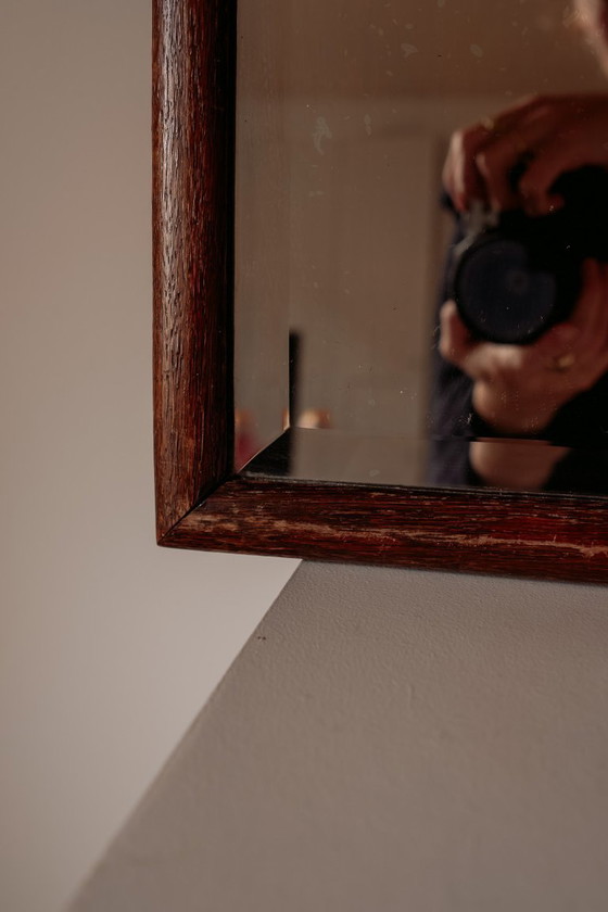 Image 1 of Espejo Soester antiguo de madera, finales del siglo XIX