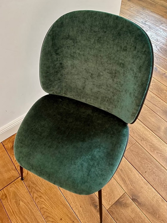 Image 1 of GUBI - "Beetle Dining" chair, plastic with front upholstery