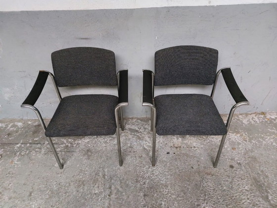 Image 1 of 2 x vintage gray armchairs