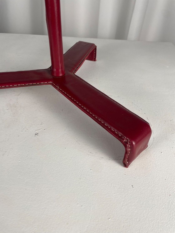 Image 1 of Adnet statieflamp met lederen bekleding