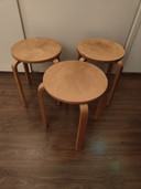 Ikea Frosta vintage stools set of 3