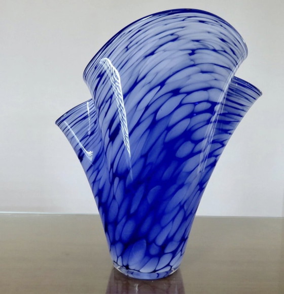 Image 1 of Large Murano Glass "Mouchoir" Vase. Vintage