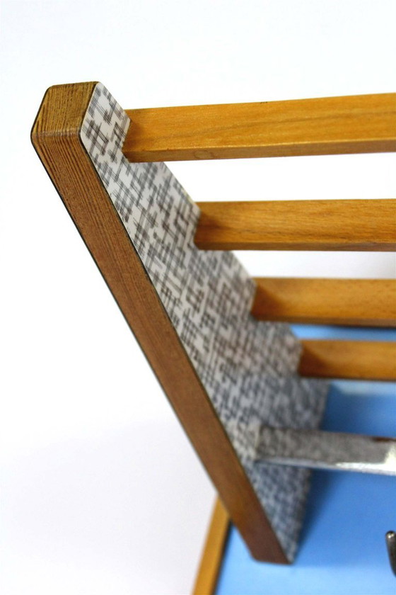 Image 1 of Restored Vintage Geometric Coat Rack from Drevokov Blatna, 1972