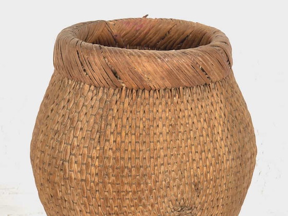 Panier de pêcheur antique (c.1900) #4, Objets déco, Osier, Marron (photo 11 sur 13)