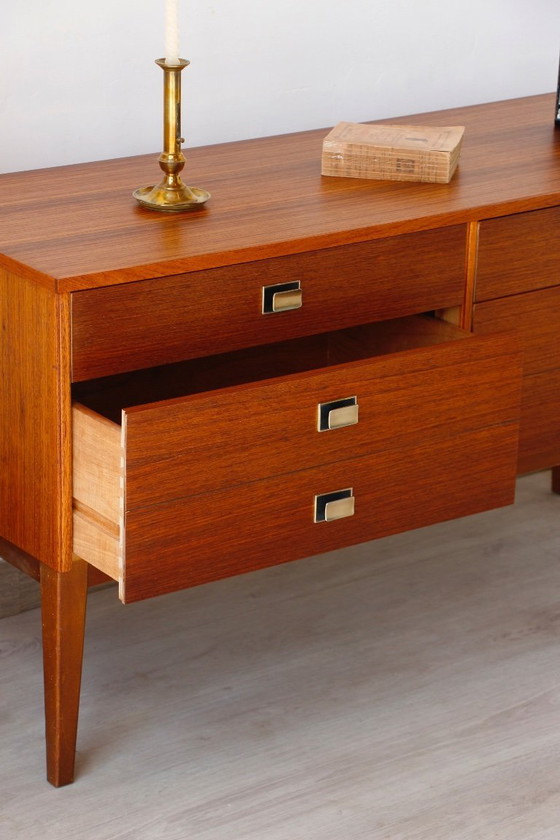 Image 1 of Vintage ladekast van teak en zebrano: elegantie uit de jaren 60