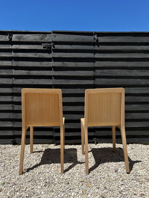 2x Sillas francesas de diseño en roble, colección EMEA de Iratzoki Lizaso