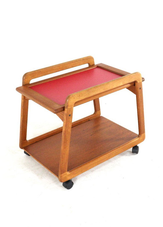 Image 1 of Chariot Sika Mobler « Knebel » à plateau réversible, vintage danois