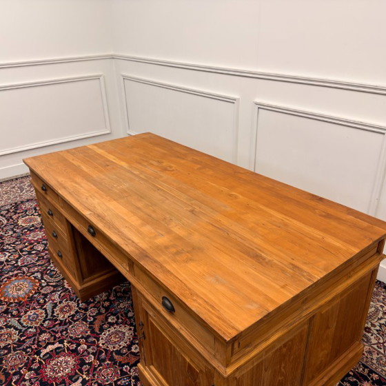 Grand Bureau Anglais Classique avec Panneau Arrière – Bureaux, Métal, Bois (photo 18 of 20)