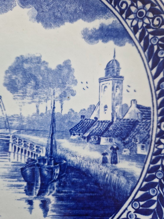 Image 1 of Wall plate.Delfts.Boch Freres.Landscape.