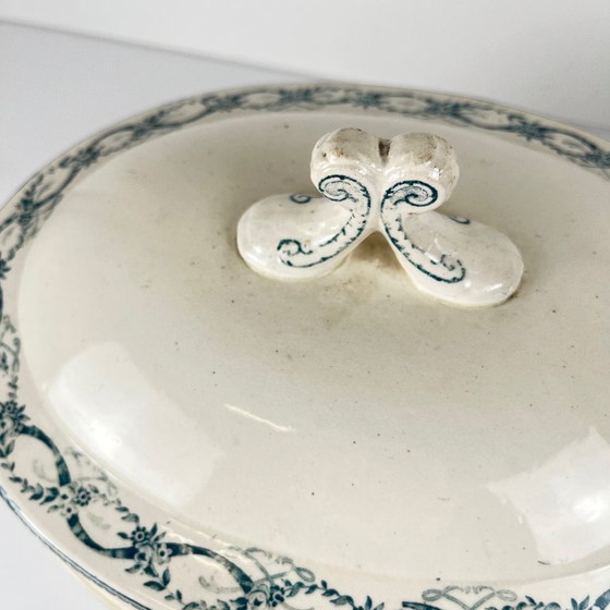 Image 1 of Zuppiera in ferro e terracotta "Recamier" Salins, fine XIX secolo