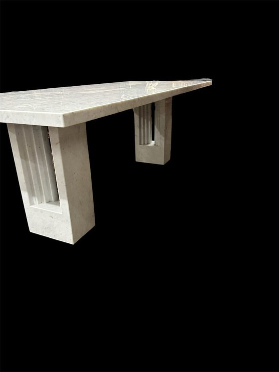 Image 1 of Delfi table in marble by Carlo Scarpa & Marcel Breuer for Simon