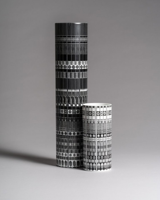 Image 1 of Rare Porcelain XL Vase Duo Hans Theo Baumann Rosenthal Germany 1963 H40cm MCM