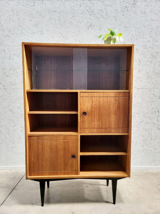 Vitrine haute vintage – années 1950/60 – style moderne du milieu du siècle