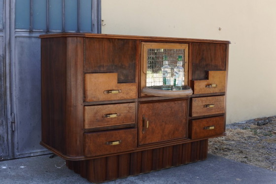 Image 1 of Außergewöhnlicher italienischer Art-Deco-Barschrank, um 1925
