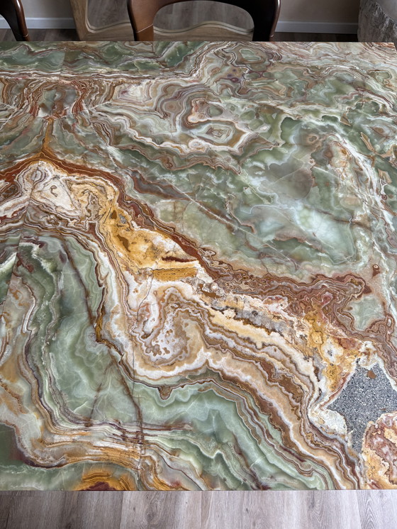 Image 1 of Marmere vintage eettafel 