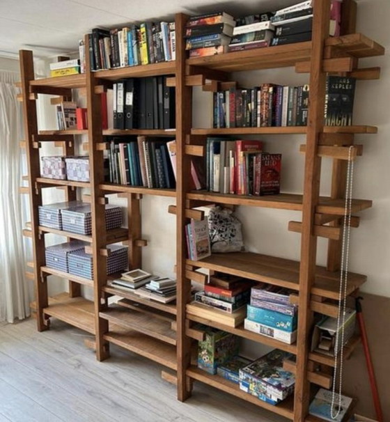 Vintage Boekenkast Vol Eiken Wandkast Stellingkast Jaren 70 Kast – Boekenkasten, Wood (photo 9 of 10)