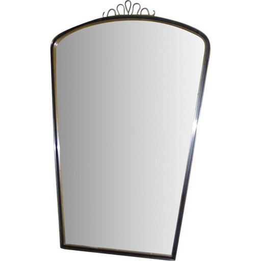 Miroir vintage en laiton, 1950
