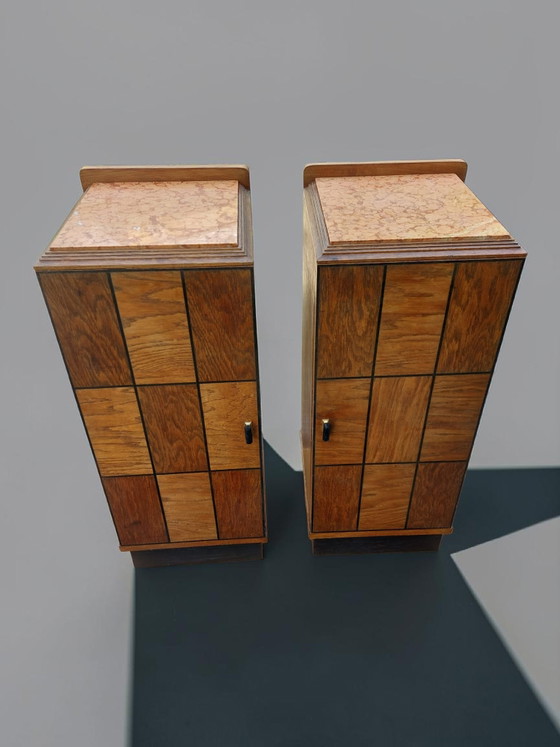 Image 1 of Antieke kastjes art deco nachtkastjes 