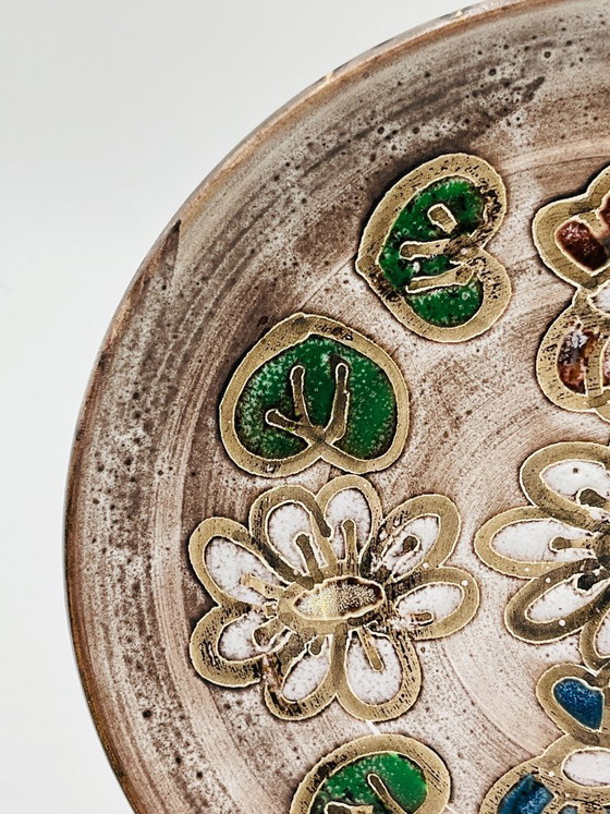 Image 1 of Piatto decorativo vintage in ceramica di Vallauris, firmato Lolo