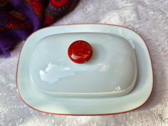 Authentische Richard Ginori Italien Porzellan Butterdose – 1950er-1960er Jahre – Geschirr, Porcelain (photo 3 of 6)