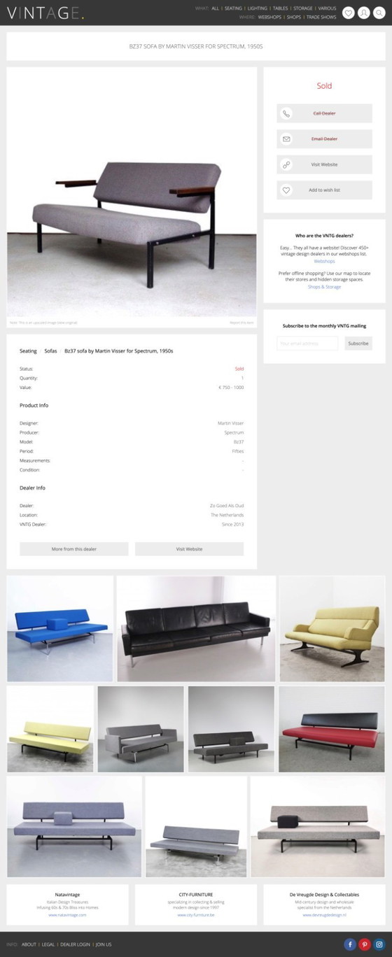 Image 1 of Divano Spectrum BZ37 disegnato da Martin Visser