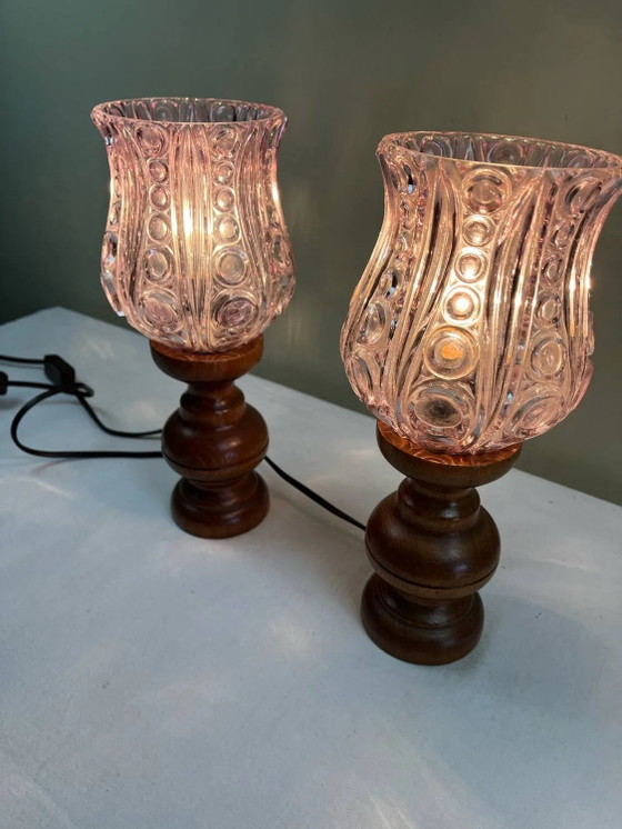 Art Deco Nachttischlampen – Crystal, Wood (photo 3 of 15)