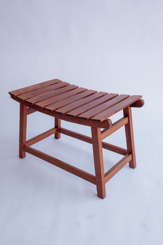 Image 1 of Vintage Houten Krukje/Voetenbank