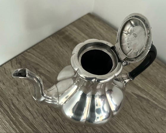 Image 1 of Caffettiera/teiera Shaw & Fisher Sheffield con marchio di garanzia, XIX secolo, metallo argentato