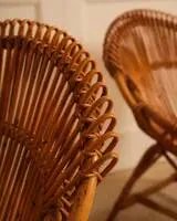 Pair of bamboo and wicker armchairs from the 1960s. – Vintage (photo 4 of 9)