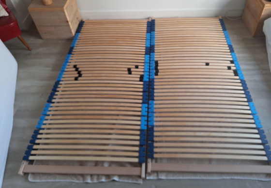 Image 1 of Two slatted bed bases 90 x 200, 42 lb in good condition