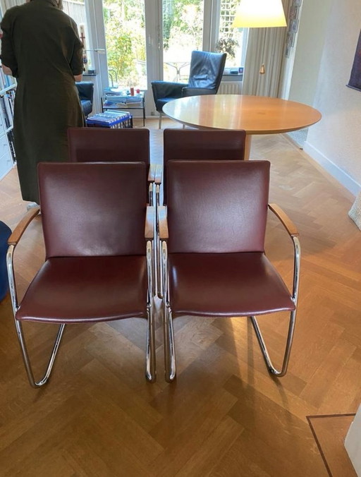 4x Leolux Freyr eetkamerstoelen