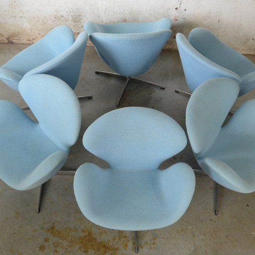 6x Schwanen-Drehstühle