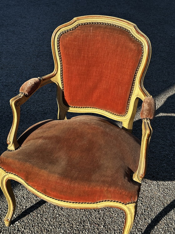 Image 1 of Set di 4 poltrone cabriolet in stile Luigi XV