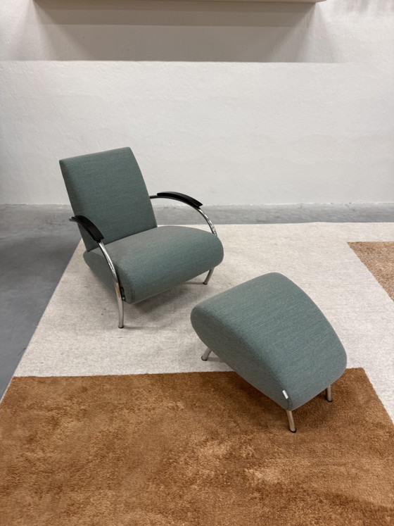 Gelderland Lotus 5470 Footstool Green Fabric – Armchairs, Other (photo 5 of 10)