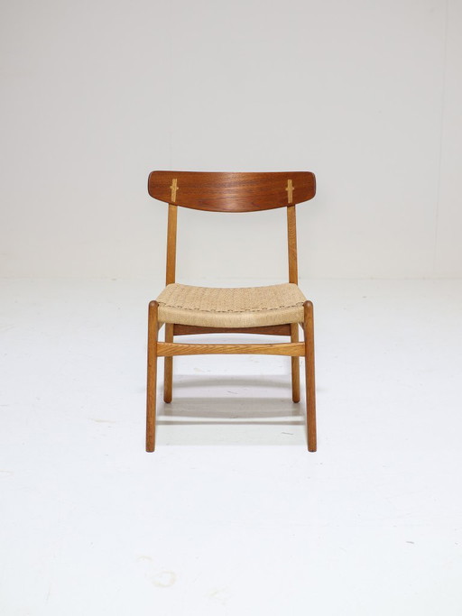 4x Eetkamerstoelen Hans Wegner CH23 Carl Hansen teak eiken 1950s