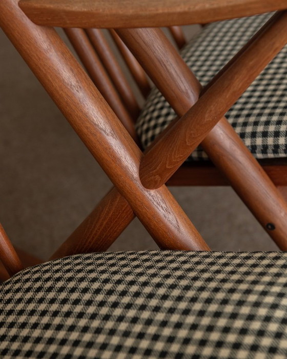 Image 1 of Vintage Deense teakhouten schommelstoelen set van 2 - model 182 van Frank Reenskaug voor Bramin, jaren 1950