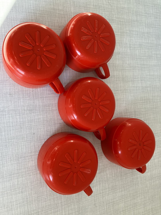 Image 1 of Set of 5 Mepal soup bowls and matching plates