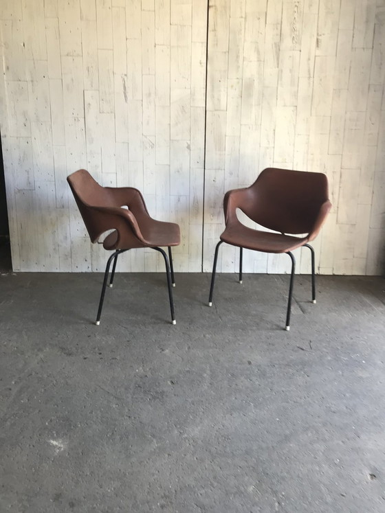 Set of Mid-Century Leatherette Armchairs, 1960s – Mid Century Modern (photo 2 of 4)
