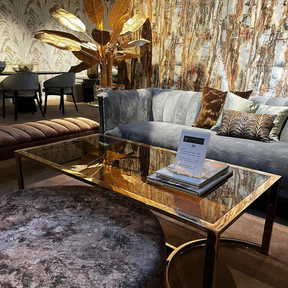 Image 1 of Canapé 2 places Eichholtz Raffels avec fauteuil (lot de 2) et pouf